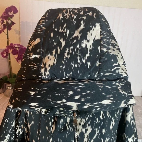 Moncler colliers reversible solid/printed puffer coat jacket hooded authentic - Picture 6 of 16